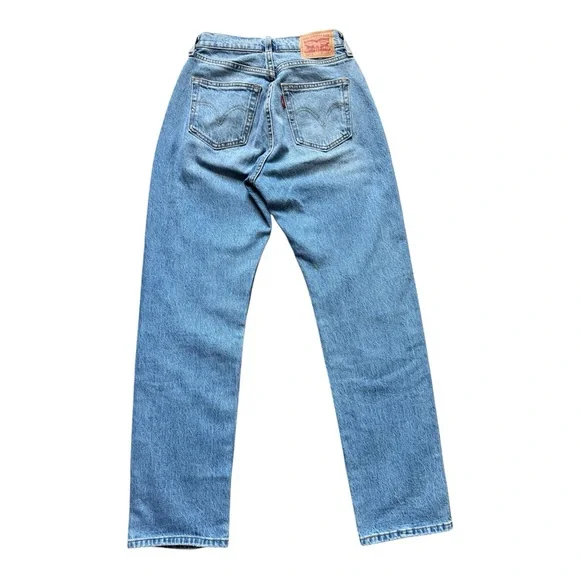 Levi’s 501 Curve High Rise straight Jeans in Lucid Dream Blue 24/30 - Picture 3 of 10